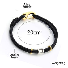 Load image into Gallery viewer, 12 Constellations Black Leather Bracelets