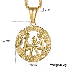 Load image into Gallery viewer, 12 Constellation Zodiac Sign Necklaces Unisexe