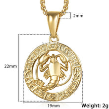 Load image into Gallery viewer, 12 Constellation Zodiac Sign Necklaces Unisexe