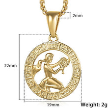 Load image into Gallery viewer, 12 Constellation Zodiac Sign Necklaces Unisexe