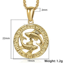 Load image into Gallery viewer, 12 Constellation Zodiac Sign Necklaces Unisexe