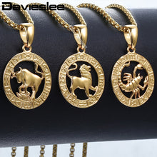 Load image into Gallery viewer, 12 Constellation Zodiac Sign Necklaces Unisexe