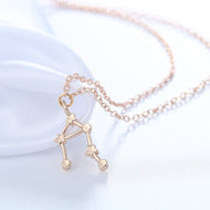 12 Constellation Zodiac Sign Necklace For Women